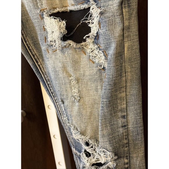 KDNK 1141411 Skinny Jeans Sz30 Ripped Mens Jeans Destroyed Grunge Street Moto - Picture 4 of 8